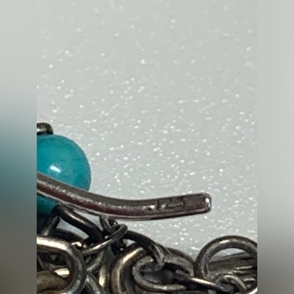 Silpada Rare Sterling Silver Coral, Turquoise, Wood, Shell Bead Hoop Earrings - Picture 12 of 16